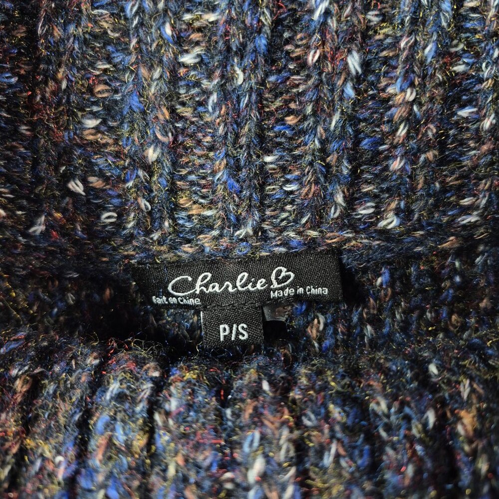 Charlie B Sweater Womens S Blue Pullover Long Sleeve Knit Top Wool Blend Casual - Picture 4 of 7